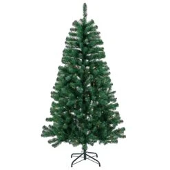 National Tree Company 3ft Pre-lit Artificial Snowy Downswept Forestree, 35 Clear Lights- UL