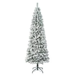 First Traditions Collection Artificial Christmas Tree, Acacia, Flocked, Includes Stand, 7.5 Feet