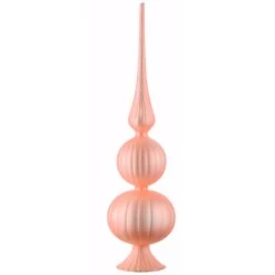 National Tree Company 15" Pink Glass Christmas Tree Topper