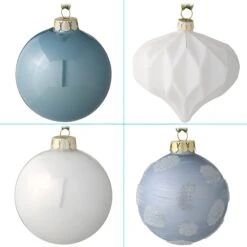 National Tree Company 20-Piece Christmas Tree Ornament Set, Arctic Lights Collection -National Tree Company AH63 AL20 7