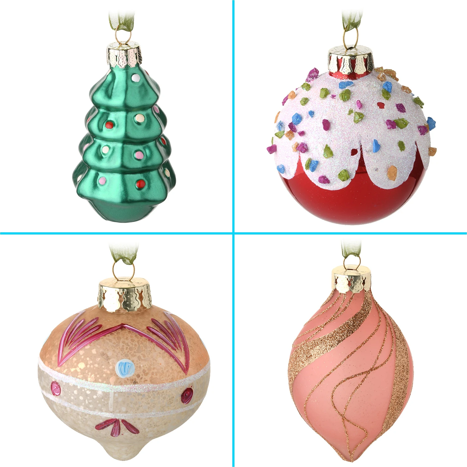 National Tree Company 20-Piece Christmas Tree Ornament Set, Be Merry Collection 3 National Tree Company 20-Piece Christmas Tree Ornament Set, Be Merry Collection - Image 3