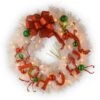 National Tree Company 24in Ho Ho Ho Wreath With Battery Operated Warm White LED Lights
