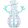 National Tree Company Pre Lit Iridescent Snowman Decoration, Cool White LED Lights, Plug In, Christmas Collection, 48 Inches