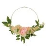 National Tree Company 18" Spring Peony And Rose Hoop Wreath