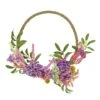 National Tree Company Artificial Wreath Decoration, Purple, Woven Hoop Ring Base, Decorated With Lavender, Mini Blossoms, Flowing Green Stems, Spring Collection, 16 Inches