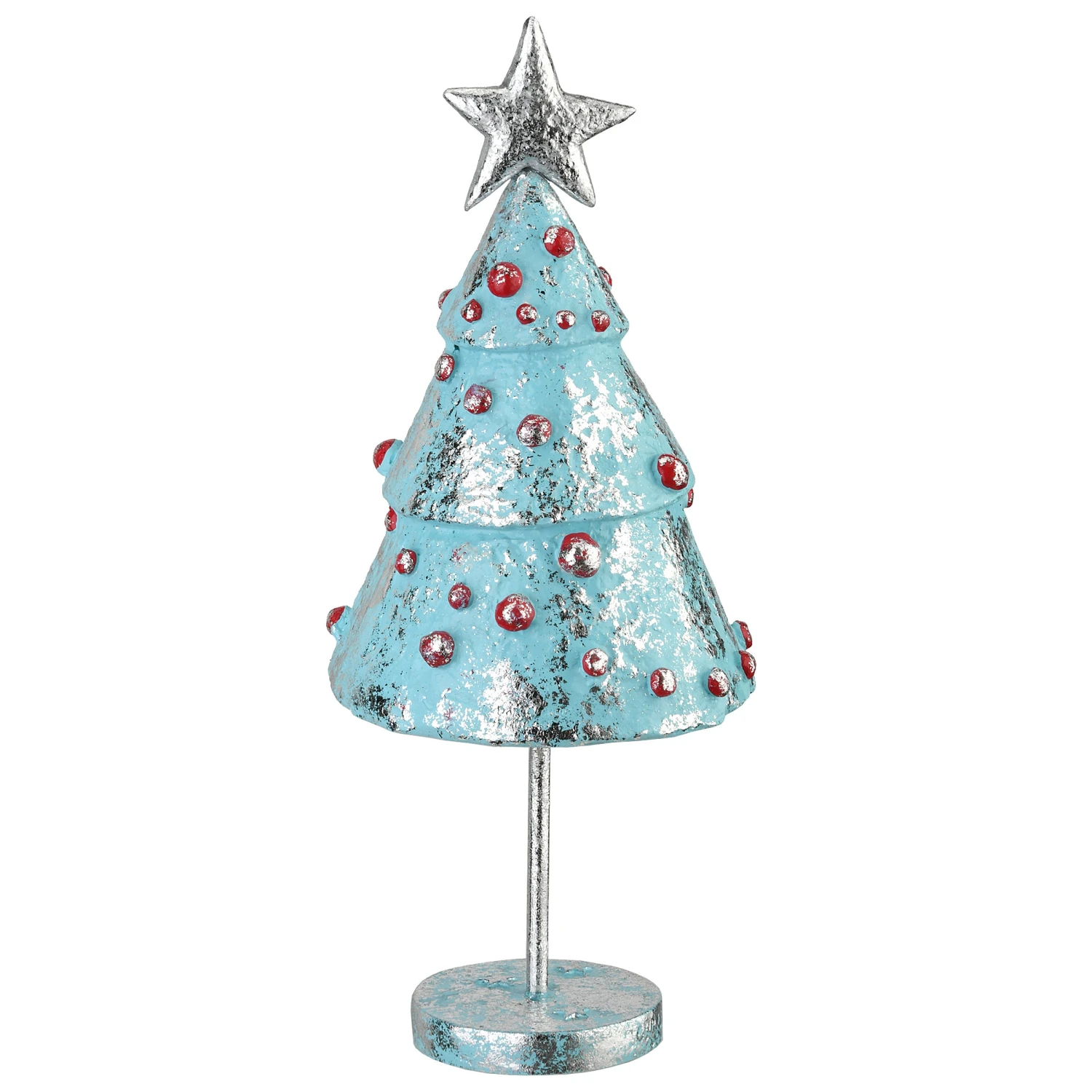 National Tree Company Silver And Blue Christmas Tree, Paper Clay, 11 In 1 National Tree Company Silver And Blue Christmas Tree, Paper Clay, 11 In