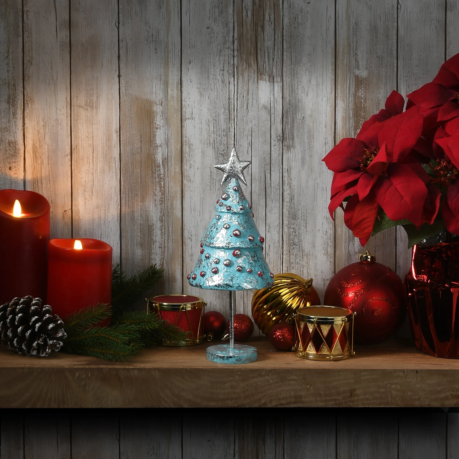 National Tree Company Silver And Blue Christmas Tree, Paper Clay, 11 In 2 National Tree Company Silver And Blue Christmas Tree, Paper Clay, 11 In - Image 2