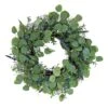 National Tree Company Artificial Spring Wreath, Woven Branch Base, Decorated With Eucalyptus Leaves, Berry Clusters, Spring Collection, 24 Inches