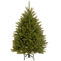 Artificial Mini Christmas Tree, Green, Dunhill Fir, Includes Stand, 4.5 Feet