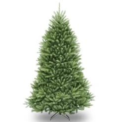 Artificial Full Christmas Tree, Green, Dunhill Fir, Includes Stand, 6.5 Feet