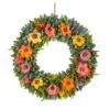 National Tree Company 18" Spring Multicolor Floral Wreath With Fern