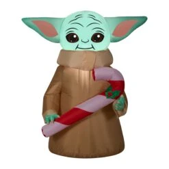 National Tree Company Inflatable Baby Yoda, LED Lights, Plug In, Christmas Collection, 3.5 Feet