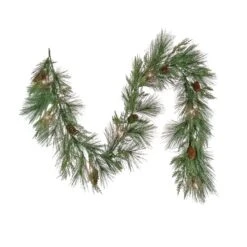 National Tree Company 6 Ft. HGTV Home Collection Pre-Lit Black Tie Cedar Garland