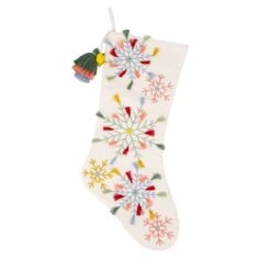 National Tree Company 20" HGTV Home Collection Boho Snowflake Stocking