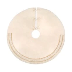 National Tree Company 52" HGTV Home Collection Fringe Detail Tree Skirt, Off White