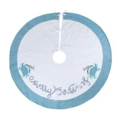 National Tree Company 52" HGTV Home Collection Embroidered Coastal Colors Tree Skirt