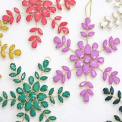 National Tree Company 6 Piece HGTV Home Collection Beaded Snowflake Ornaments -National Tree Company HGT93 XST25013A 4