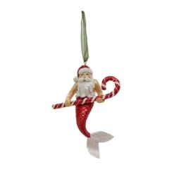 National Tree Company 4 Piece HGTV Home Collection Santa Merman Ornaments -National Tree Company HGTAH63 AG2279A 4