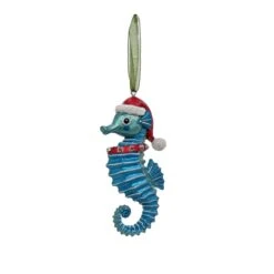 National Tree Company 4 Piece HGTV Home Collection Teal Seahorse Ornaments -National Tree Company HGTAH63 AG2280A 5