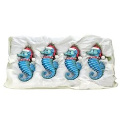 National Tree Company 4 Piece HGTV Home Collection Teal Seahorse Ornaments -National Tree Company HGTAH63 AG2280A 6