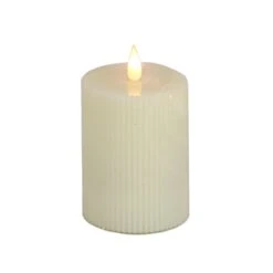 National Tree Company 3x5 HGTV Home Collection Flameless Georgetown Pillar Candle, Ivory