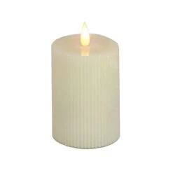 National Tree Company 3x7 HGTV Home Collection Flameless Georgetown Pillar Candle, Ivory