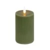 National Tree Company 4x10 HGTV Home Collection Flameless Georgetown Pillar Candle, Dk Green