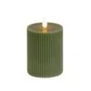 National Tree Company 5x7 HGTV Home Collection Flameless Georgetown Pillar Candle, Dk Green