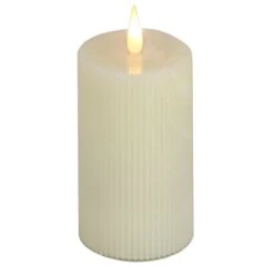 National Tree Company 5x11 HGTV Home Collection Flameless Georgetown Pillar Candle, Ivory