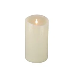 National Tree Company 5x9 HGTV Home Collection Flameless Heritage Pillar Candle, Ivory