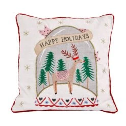 National Tree Company 18" HGTV Home Collection Snow Globe Christmas Pillow