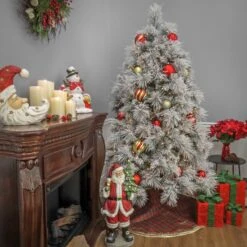 National Tree Company 6.5 Ft. HGTV Home Collection Pre-Lit Flocked Bavarian Pine Tree -National Tree Company HGTFB13 300P 65 Deco