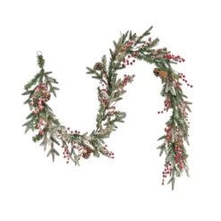 National Tree Company 6 Ft. HGTV Home Collection Pre-Lit Frosted Traditions Garland