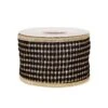 National Tree Company 3" HGTV Home Collection Carmel Jacquard Double-Sided Ribbon, Black
