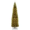 Artificial Pre-Lit Slim Christmas Tree, Green, Kingswood Fir, White Lights, Includes Stand, 10 Feet