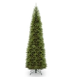 Artificial Slim Christmas Tree, Green, Kingswood Fir, Includes Stand, 12 Feet
