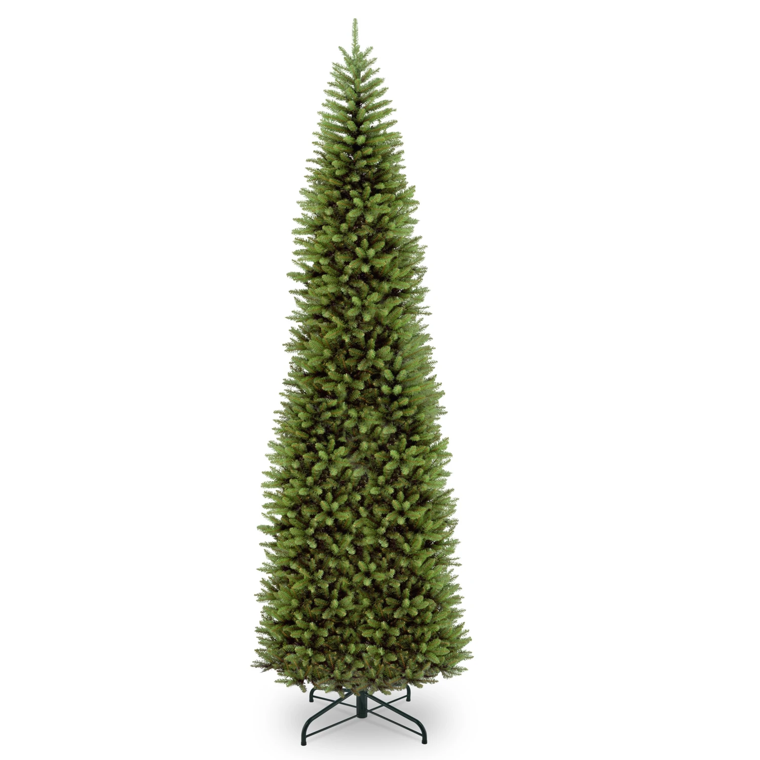 Artificial Slim Christmas Tree, Green, Kingswood Fir, Includes Stand, 16 Feet 1 Artificial Slim Christmas Tree, Green, Kingswood Fir, Includes Stand, 16 Feet