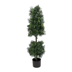 National Tree Company 4 Ft. Boxwood Cone And Ball Topiary In Nursery Pot