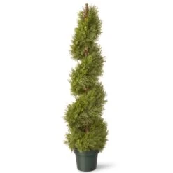 48" Artificial Juniper Slim Spiral Tree In Growers Pot