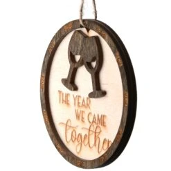 National Tree Company 2021 "The Year We Came Together" Wood Christmas Ornament With Hanging Loop, 3 In -National Tree Company LD72 LD21016 1 3