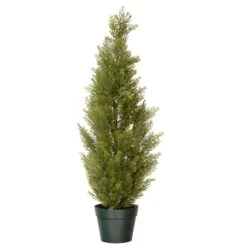 36" Artificial Arborvitae Tree In Growers Pot