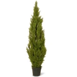 60" Artificial Arborvitae Tree In Growers Pot