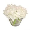 National Tree Company 8" White Hydrangea Bouquet In Glass Vase