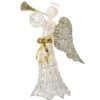 National Tree Company 51" Trumpeting Gold And White Angel With Warm White LED Lights