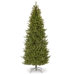 National Tree Company Artificial Slim Christmas Tree, Green, Natural Fraser Fir, Includes Stand, 9 Feet