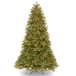 National Tree Company Pre-Lit Artificial Christmas Tree, Downswept Douglas Fir With Clear Lights, Plug In, 6.5 Ft