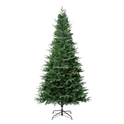 National Tree Company 7.5ft Pre-lit Artificial Millville White Hinged Tree With PowerConnect™, 550 Warm White LED Lights-UL