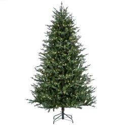National Tree Company Pre-Lit Artificial Christmas Tree, Wenatchee Fir, With Warm White LED Lights, Plug In, 7.5 Ft