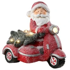 National Tree Company 14" Lighted Santa On Scooter
