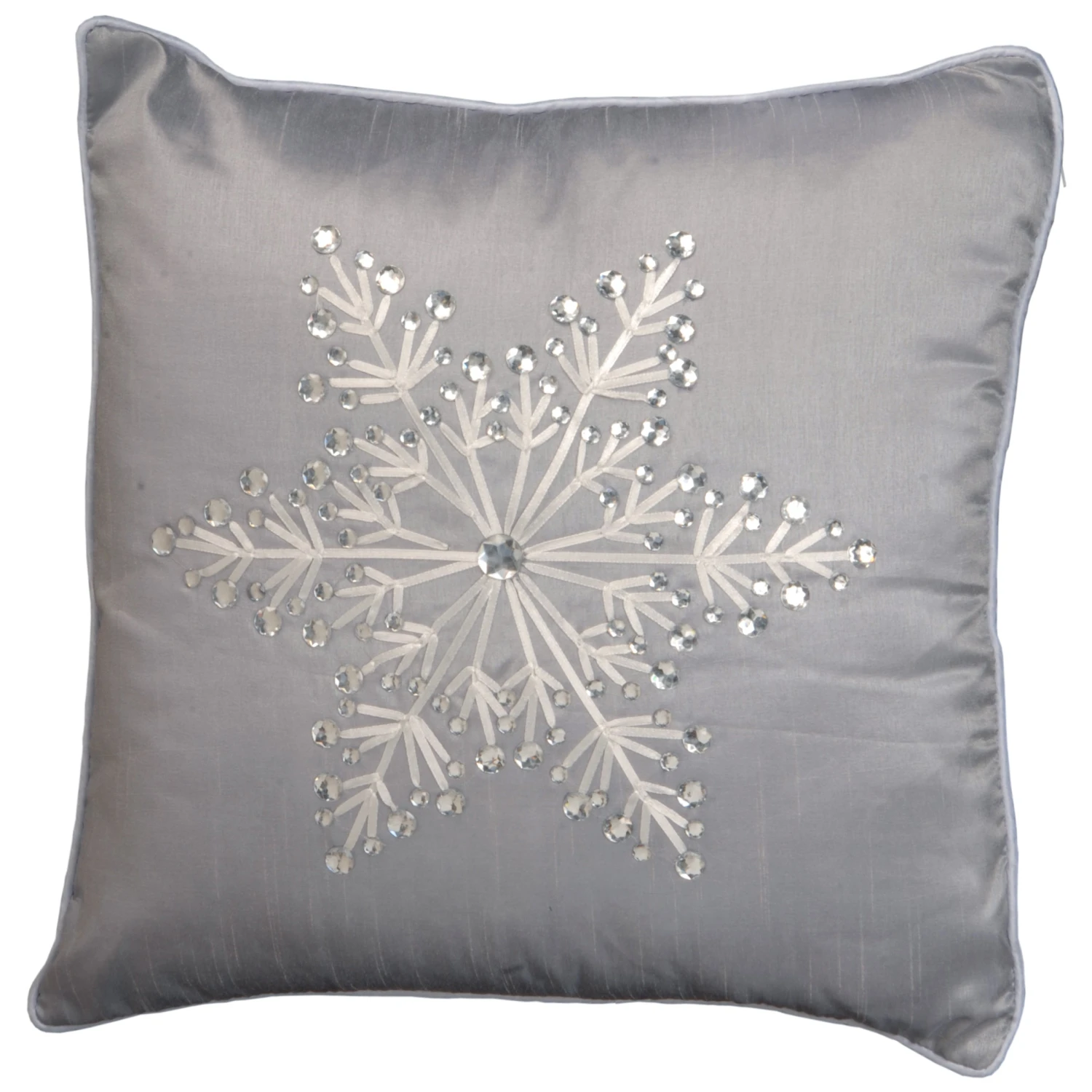 National Tree Company 16in Snowflake Pillow 1 National Tree Company 16in Snowflake Pillow